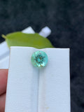 Lagoon Green Tourmaline Gemstone: Round Cut, 2.95 CT Loose Stone