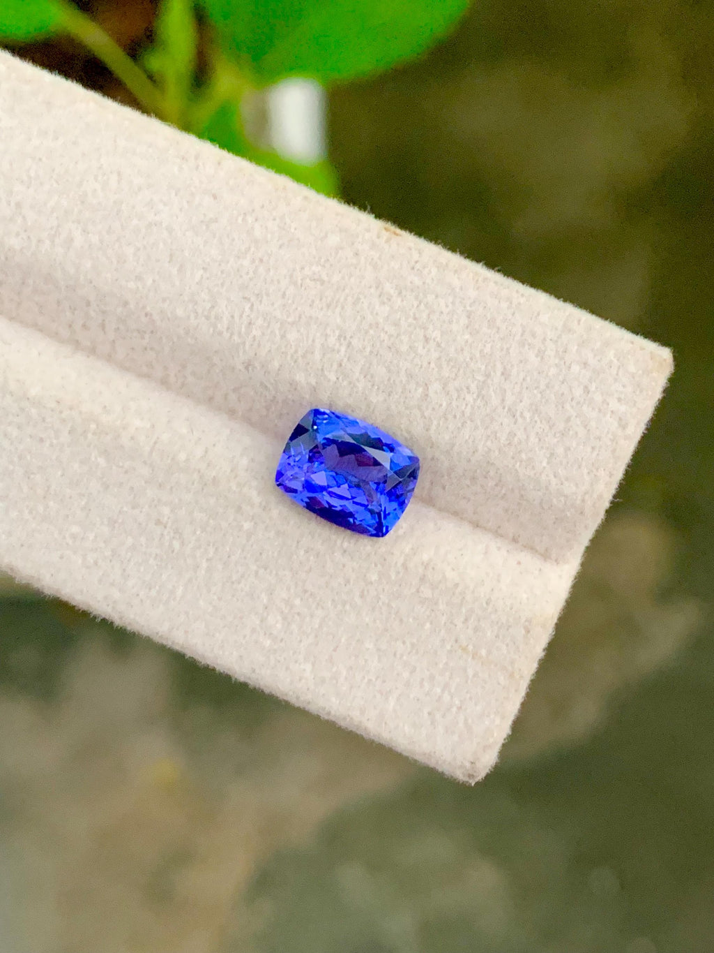 Natural Tanzanite Gemstone: 2.02 Carat Cushion Cut, December Birthstone