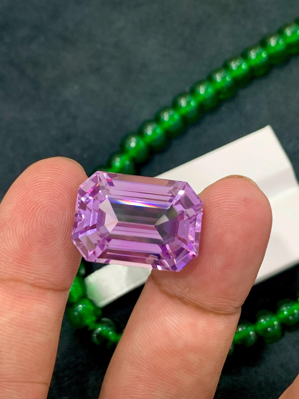 Pink Kunzite 33.80ct Octagonal Emerald Cut Gem – Sparkling Afghan Gemstone