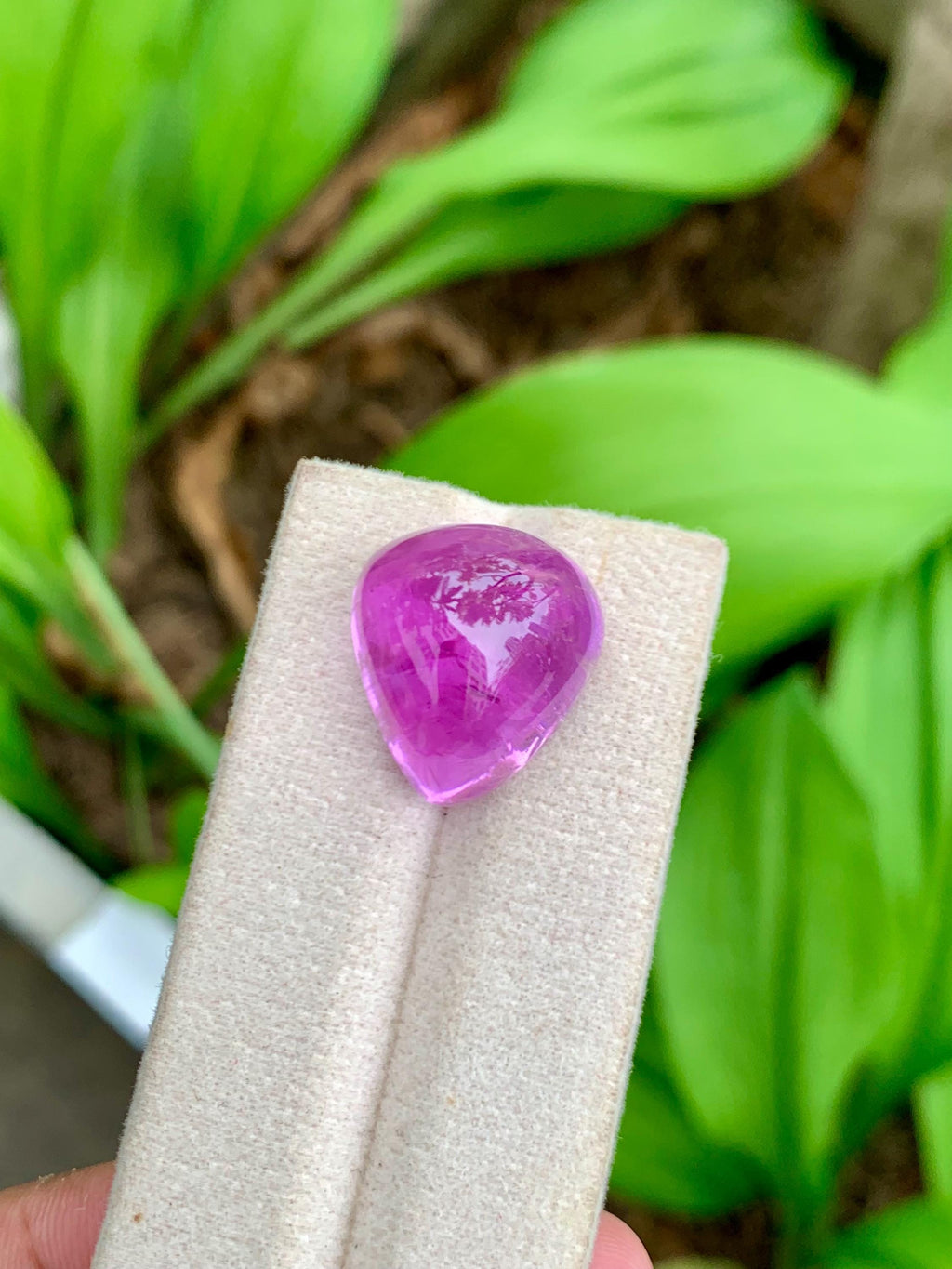 33.85 Carat Natural Pink Kunzite – Pear Shape Cabochon, Afghanistan Origin, Collector’s Loose Gemstone
