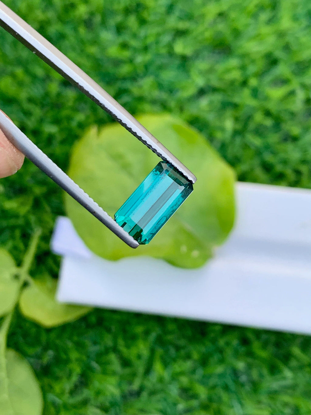 Emerald Cut Indicolite Tourmaline Gemstone, 3.00 CT, VVS Clarity