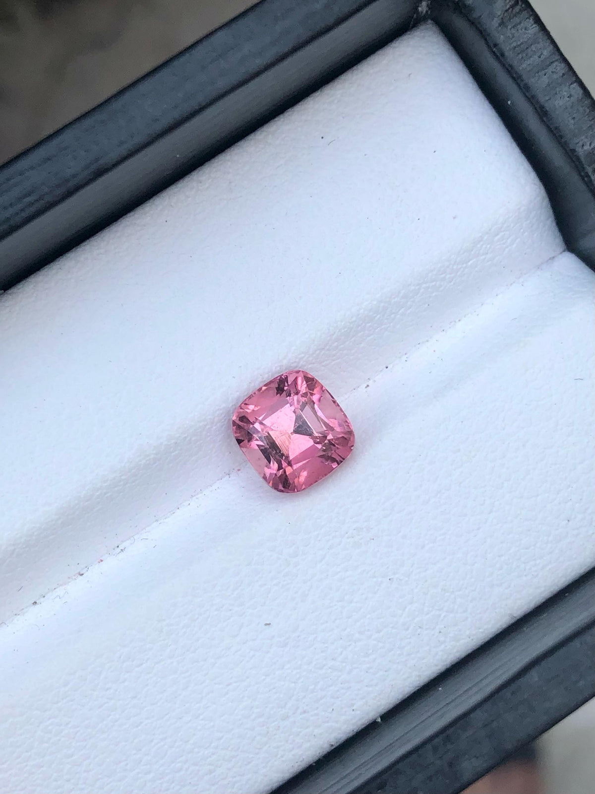 Natural Pink Tourmaline Gemstone: 2.15 CT Square Cushion Cut