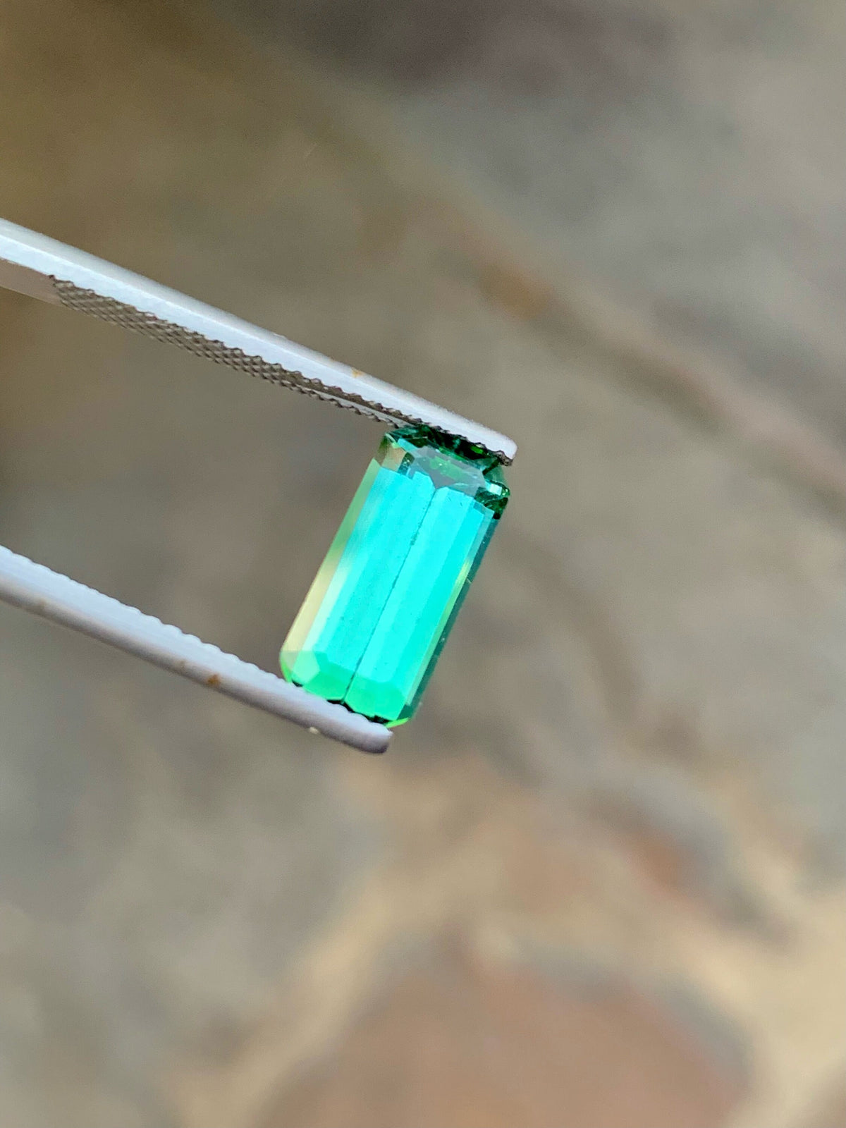 Emerald Cut Blue Green Tourmaline Gemstone: 2.90 CT, Afghanistan Origin