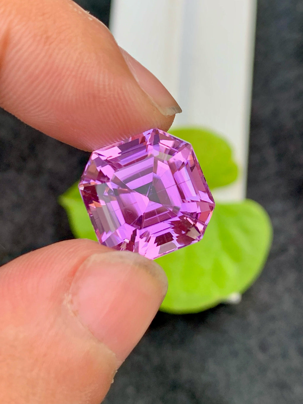 Deep Pink Kunzite Gemstone: 16.70 CT Flawless Ascher Cut