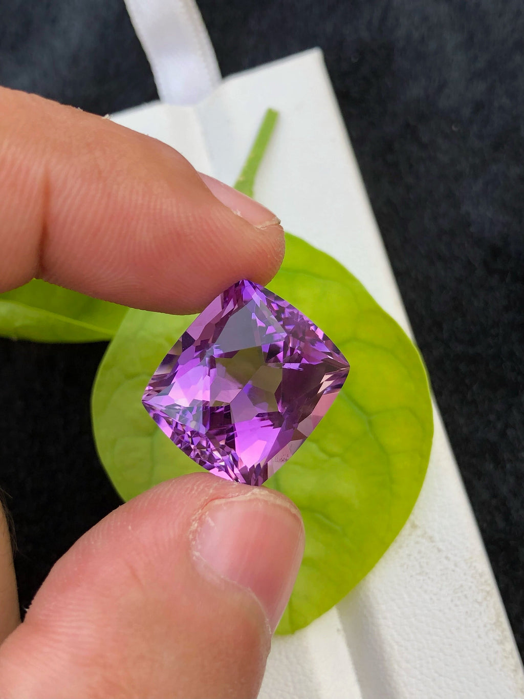 Fancy Cut Natural Amethyst Gemstone: Purple Ring Stone, 14.95 CT