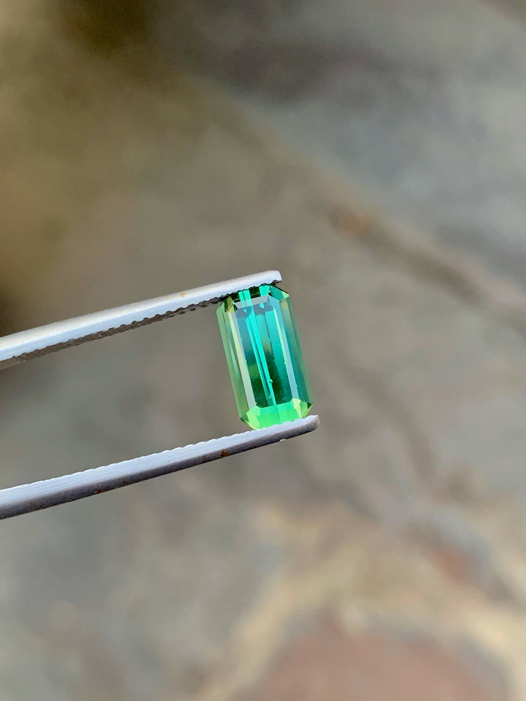 Mint Green Tourmaline Gemstone: Emerald Cut, Flawless, 2.40 CT