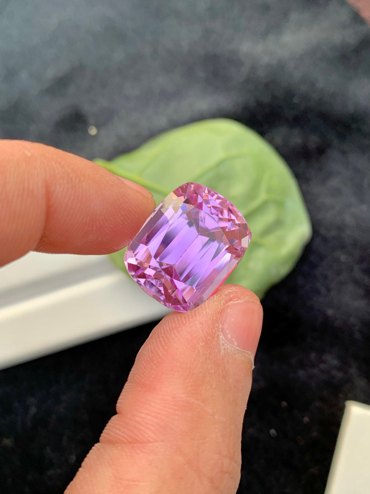 Natural Pink Kunzite Gemstone: 31.05 CT Faceted Cushion Cut
