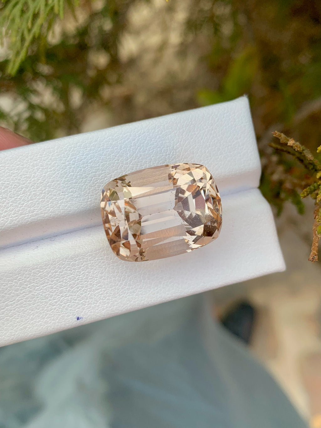 Natural Golden Topaz Gemstone: 37.80CT Faceted Cushion Cut