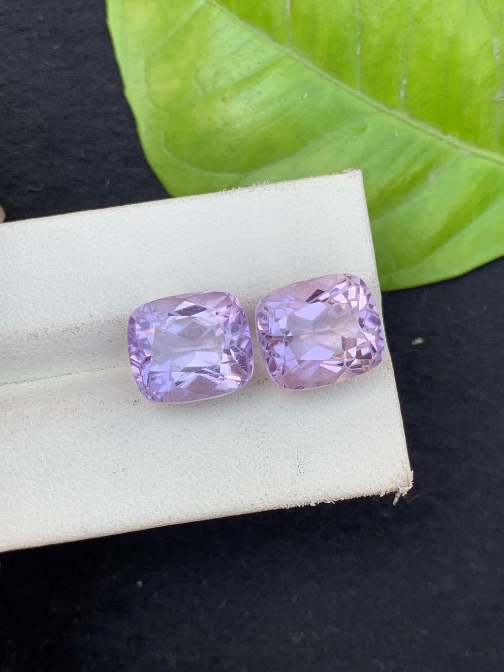 Emerald Cut Amethyst Stone Pair: 16.80 ct Zambia Gemstones