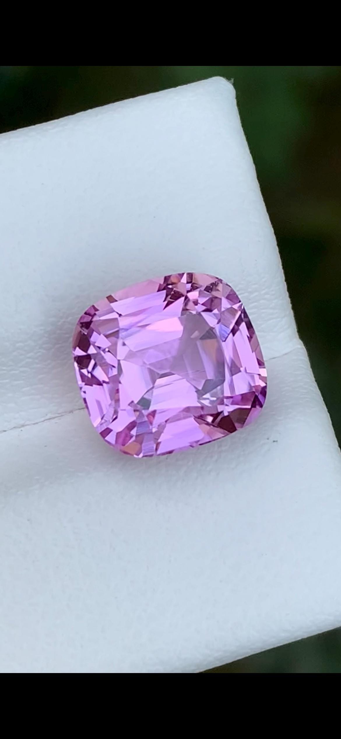 Pink Kunzite Gemstone: 6.50 CT Faceted Cushion Cut From Nuristan Afghanistan