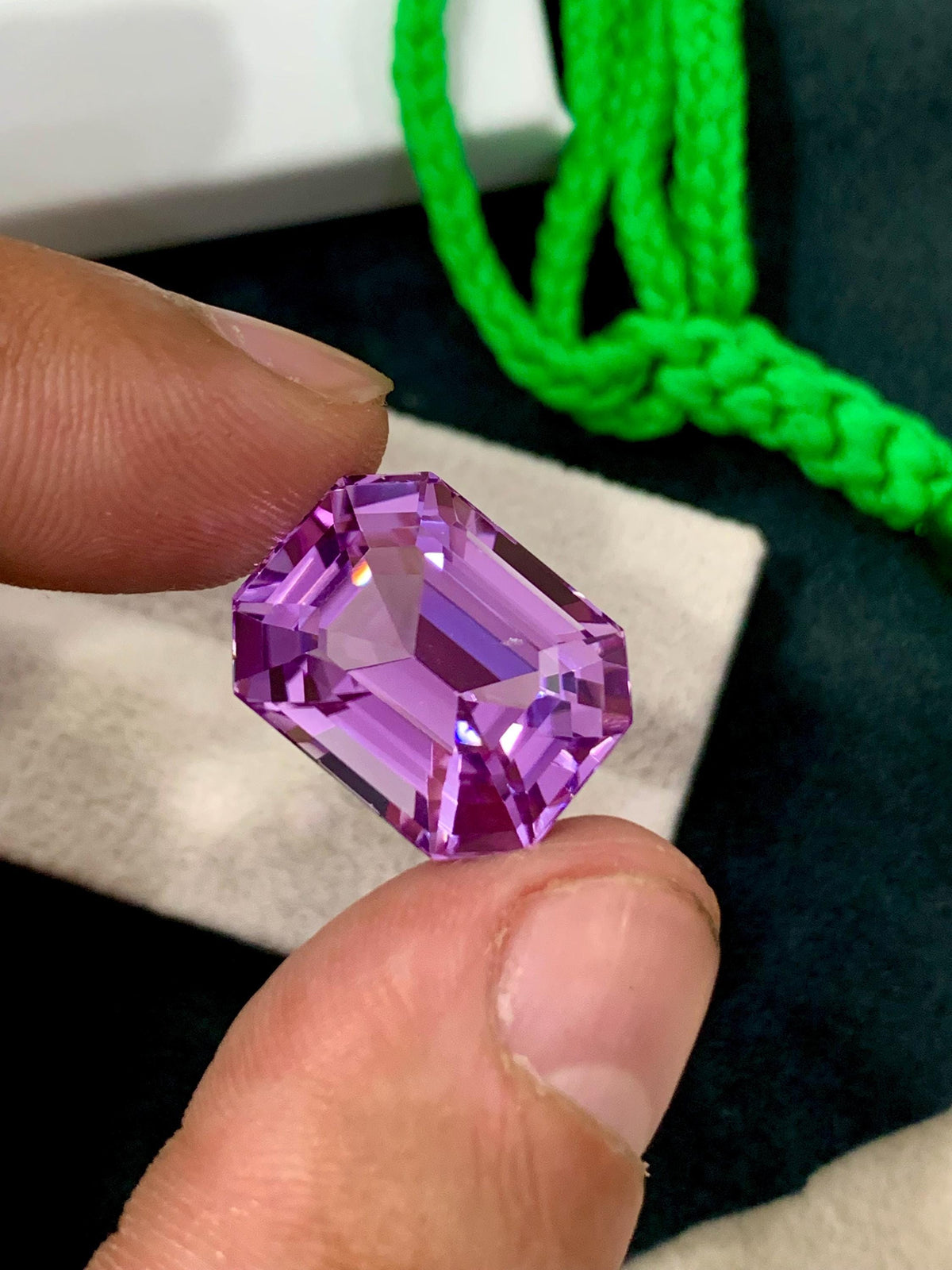 Purple Pink Kunzite 21.40ct Octagonal Step Cut Gem from Afghanistan
