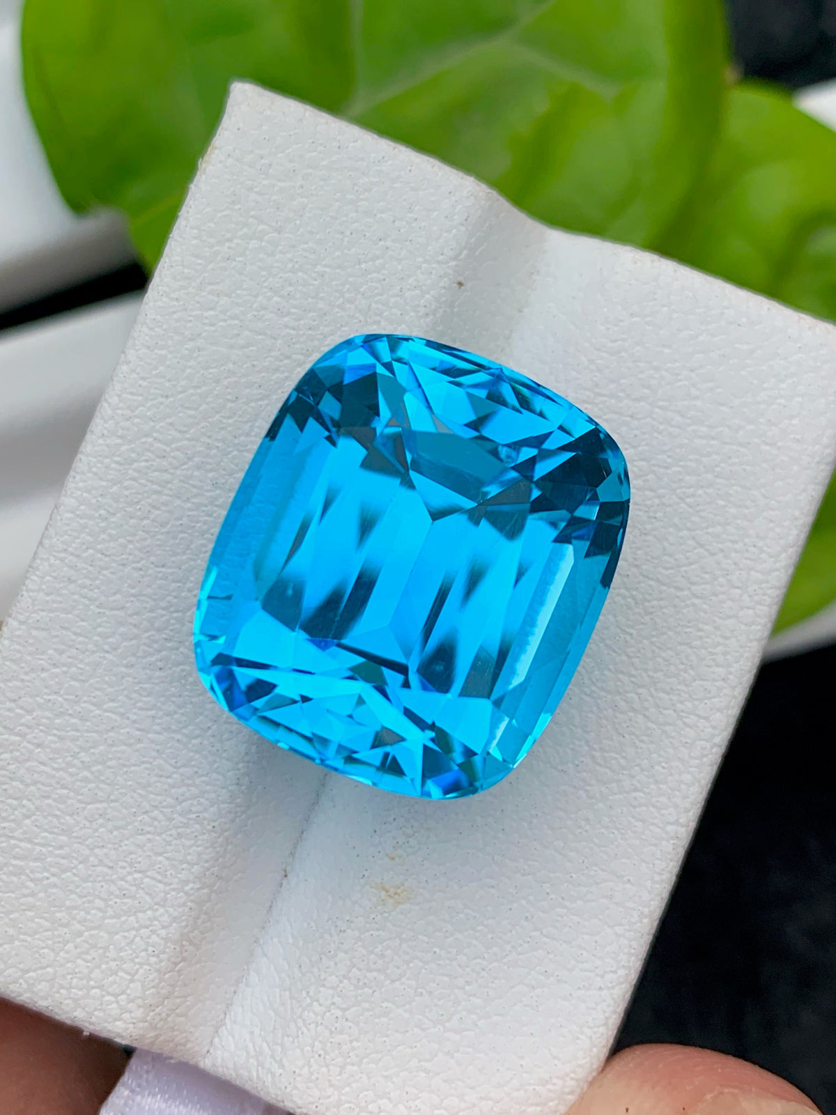 33.90 Ct Cushion Cut Swiss Blue Topaz: Loose Gemstone