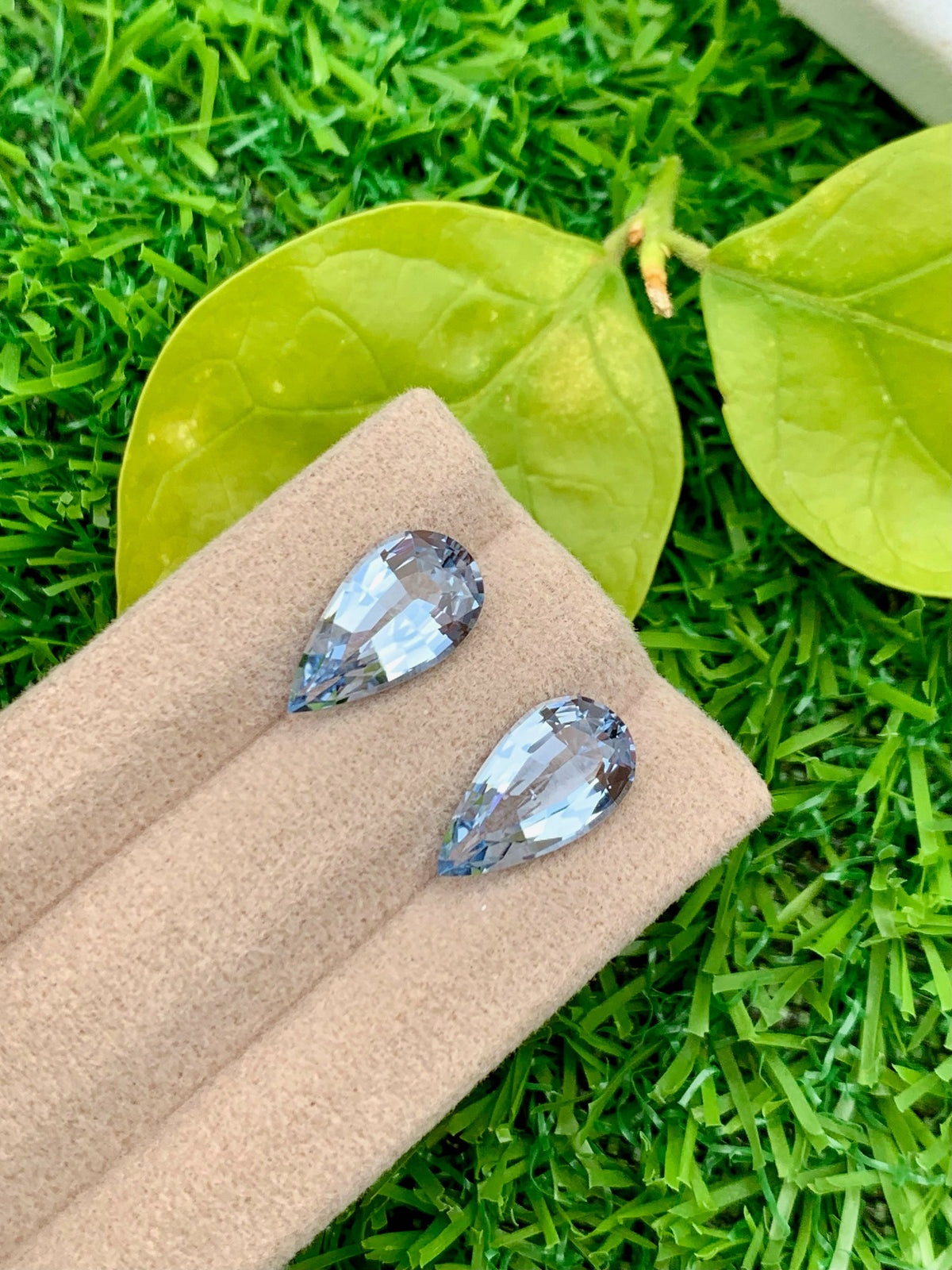 Santa Maria Blue Aquamarine Gemstone Pair: Pear Cut, March Birthstone, 6.30 CT