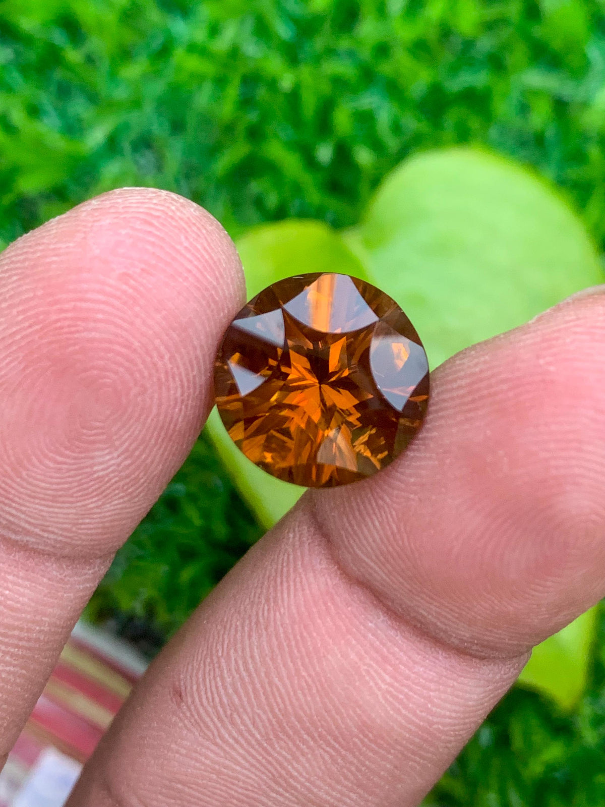 Natural Citrine Gemstone: 6 Carat Orange Cushion Cut, November Birthstone