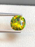 Chrome Sphene 1.65ct Round Cut – Madagascar • Full Fire