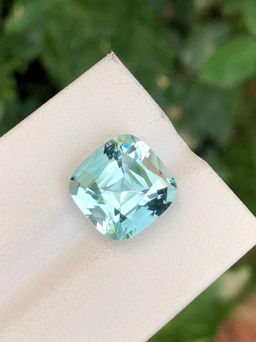 Natural Aquamarine  7.80ct Cushion Cut – Aqua Blue Sparkling Gemstone from Pakistan