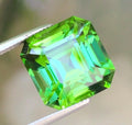 Magestic Asscher Cut Mint Green 8.10 Cts Tourmaline,Rare & Elegant Gem