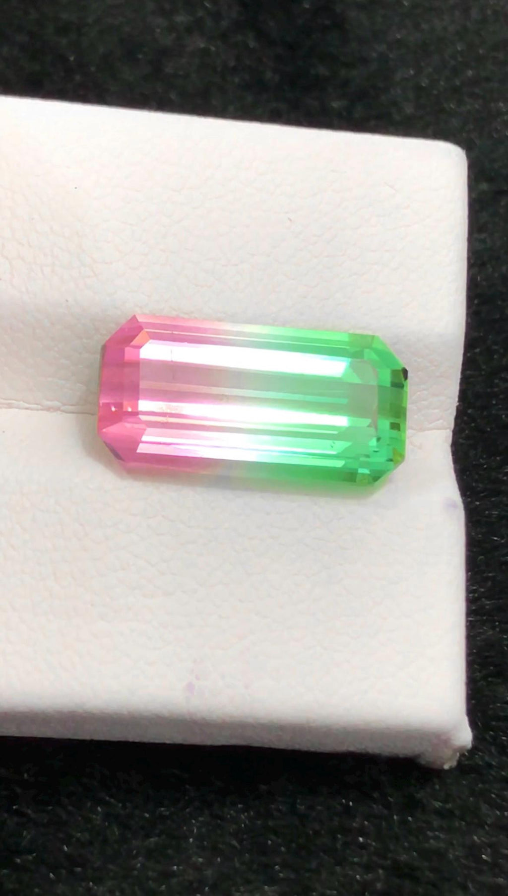 Bicolor Tourmaline 8 ct Emerald Cut – Pink Green Afghan Tourmaline