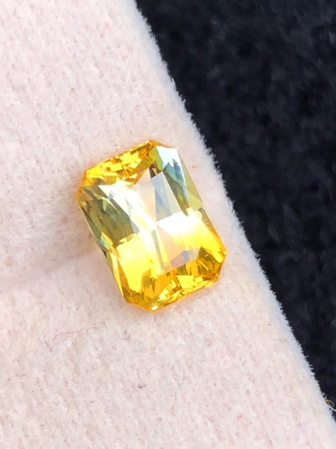 Yellow Sapphire 1.07ct Fancy Octagonal Cut Madagascar Certified