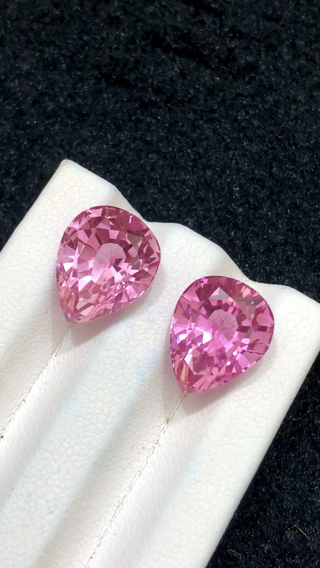 Kunzite Pair 14.55ct Pear Cut – Matching Pink Gems from Afghanistan