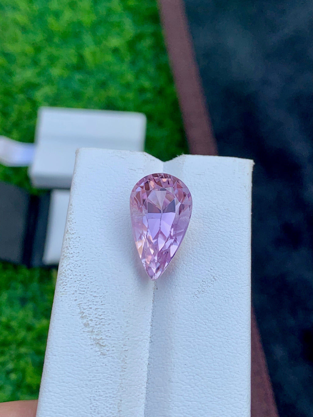 Pink Kunzite Gemstone: 13.10 CT Pear Shape, Afghanistan