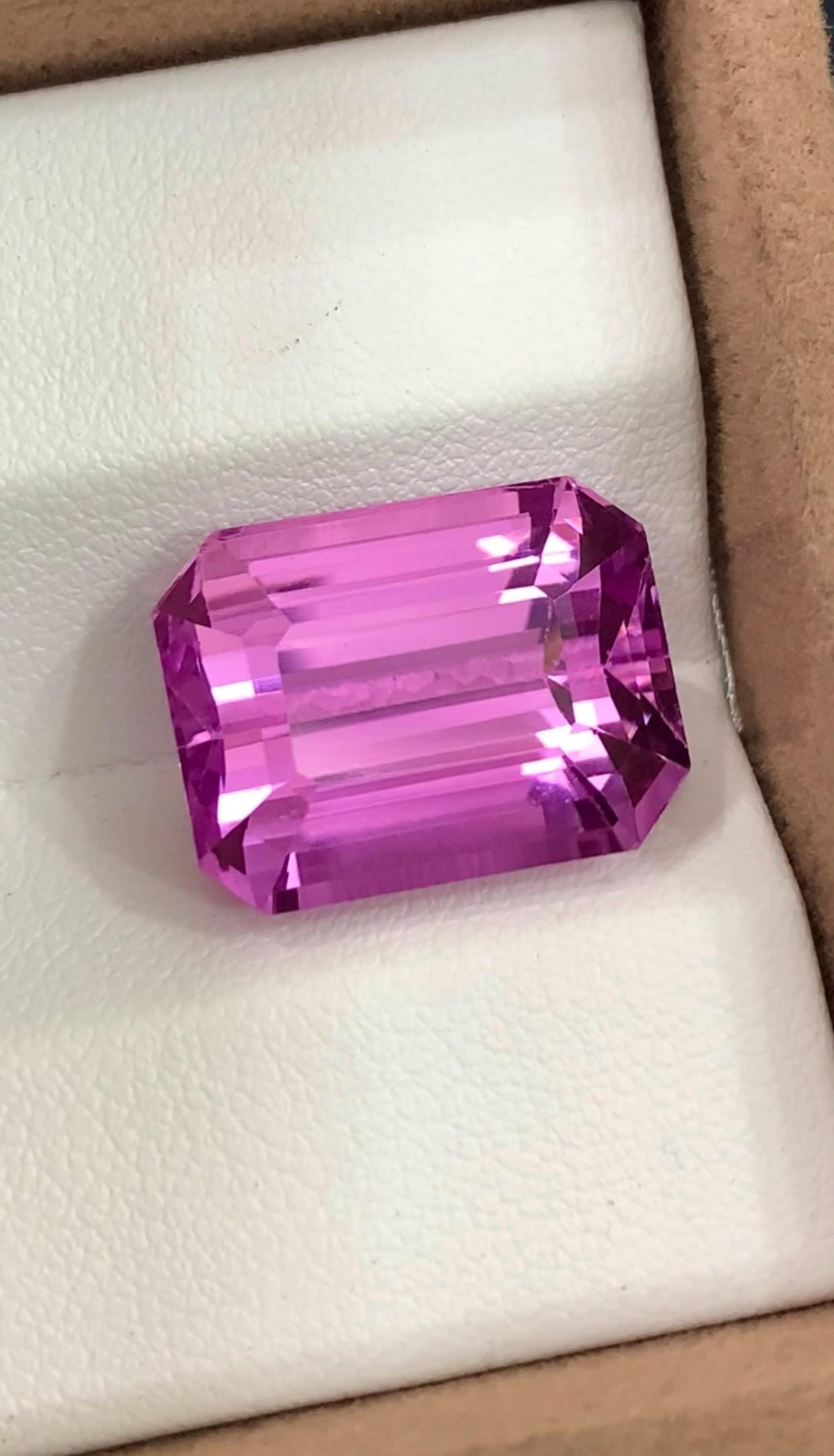Pink Kunzite 26.20 Carat Emerald Cut Loose Gemstone from Afghanistan