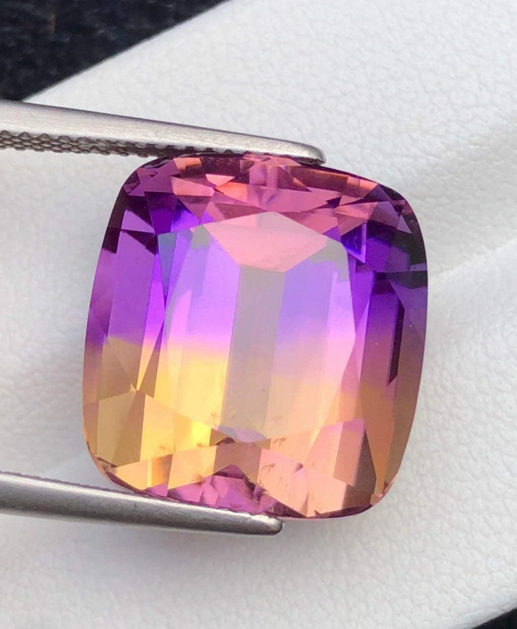 Bi-Color Ametrine 17.80 Cushion Cut – Gemstone from Brazil