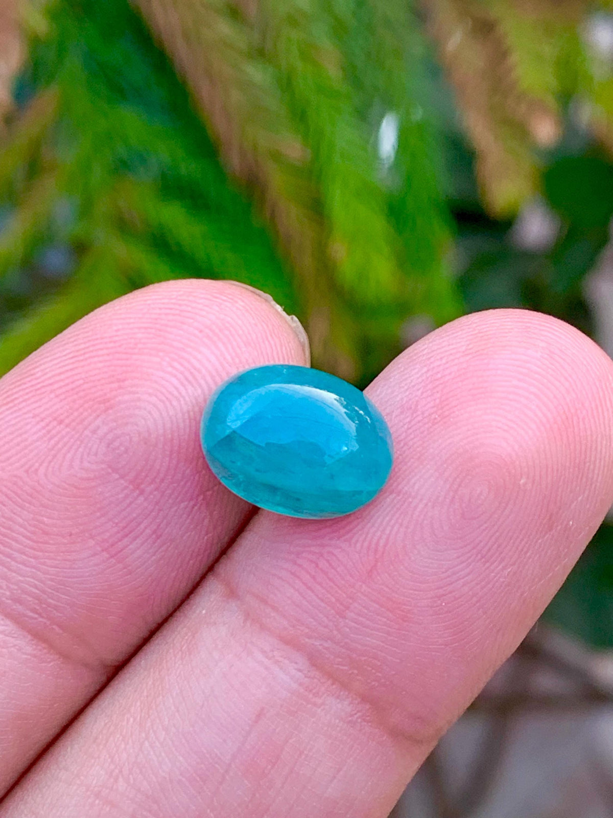 Grandidierite Gemstone Cabochon: Bluish Green, Rare Madagascar Stone, 4.55 CT
