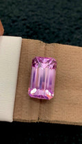 Pink Kunzite 13.80 Carat Emerald Cut Loose Gemstone from Afghanistan