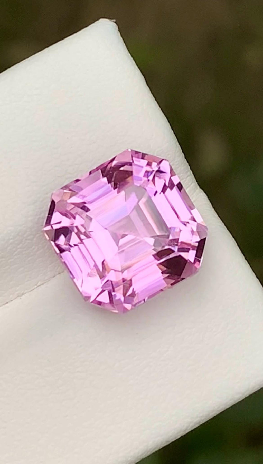 Pink Kunzite Gemstone: 9.35CT Faceted Asscher Cut From Nuristan Afghanistan