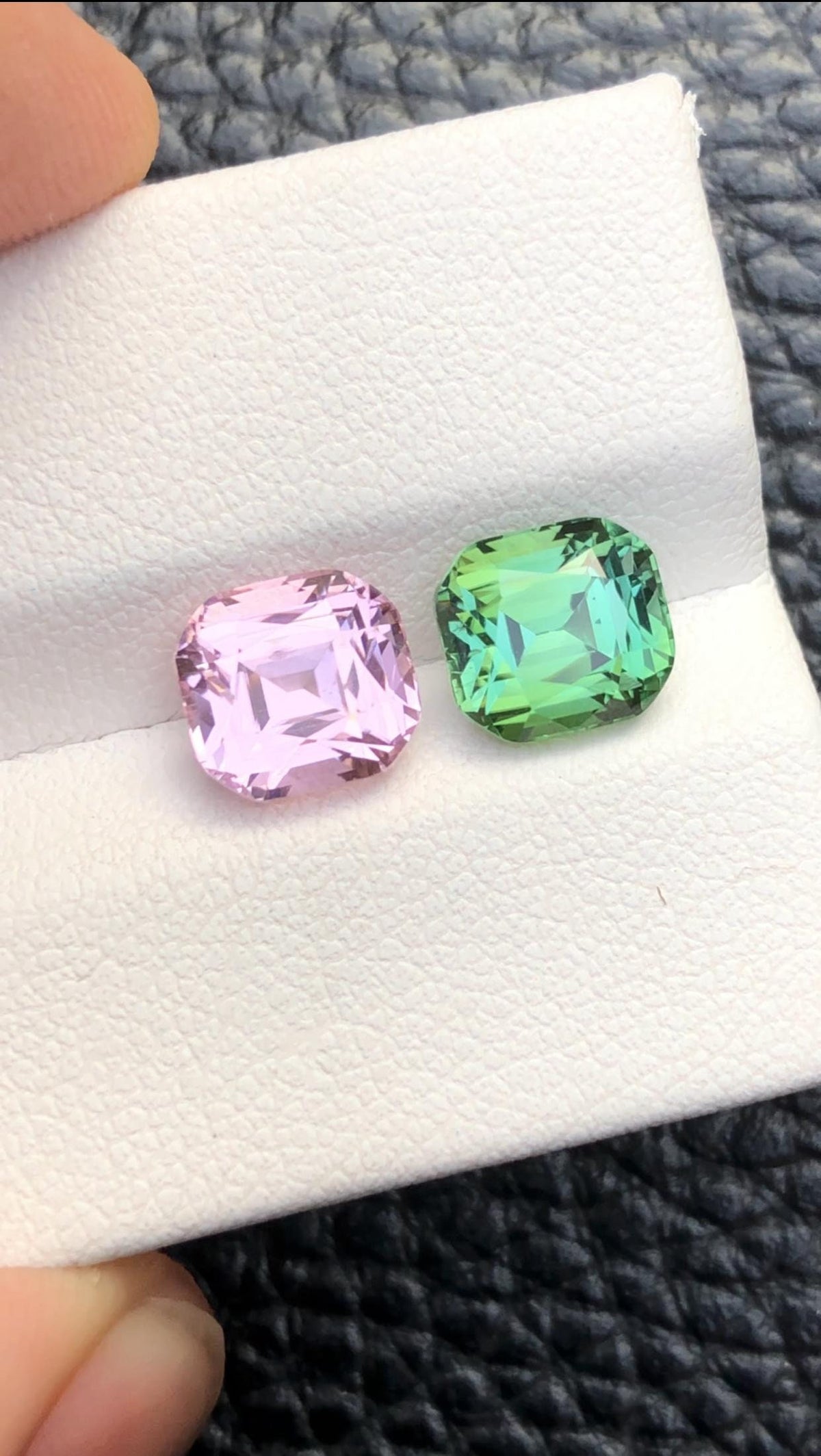 Pink & Bluish-Green Tourmaline Pair: 4.70 CT Afghanistan Gemstone