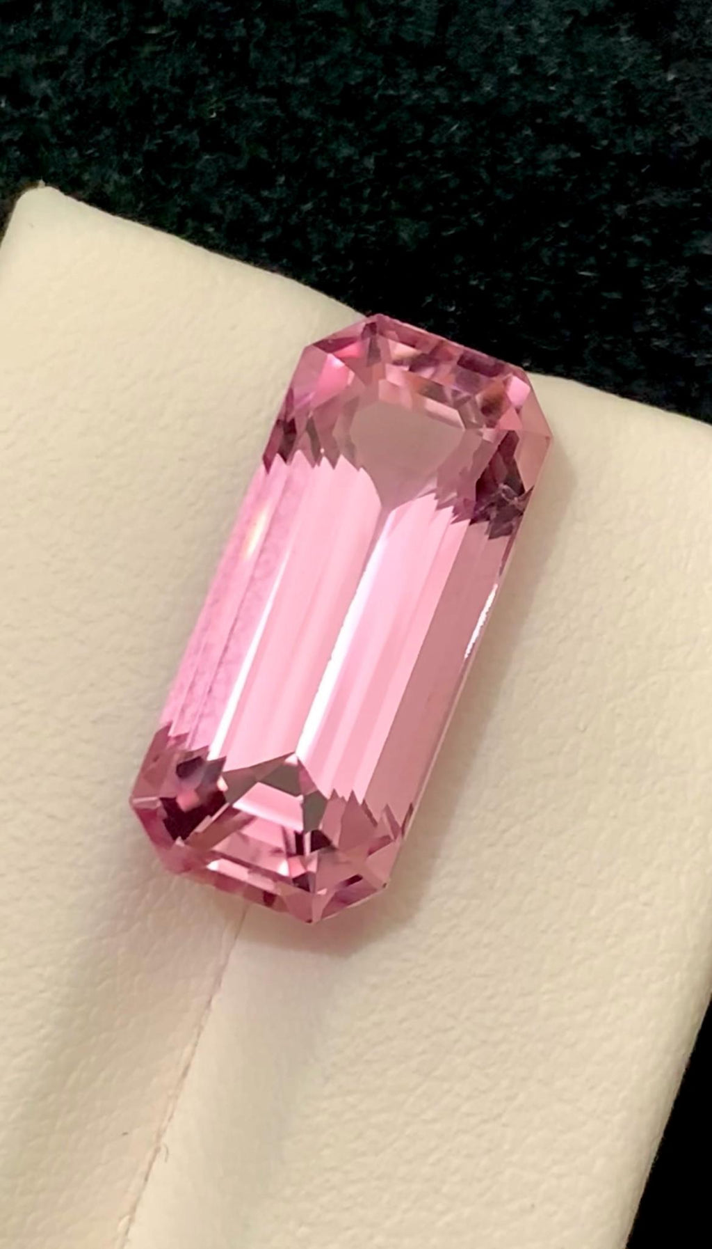 Pink Kunzite 14.80 Carat Elongated Emerald Cut Gemstone from Nuristan Afghanistan
