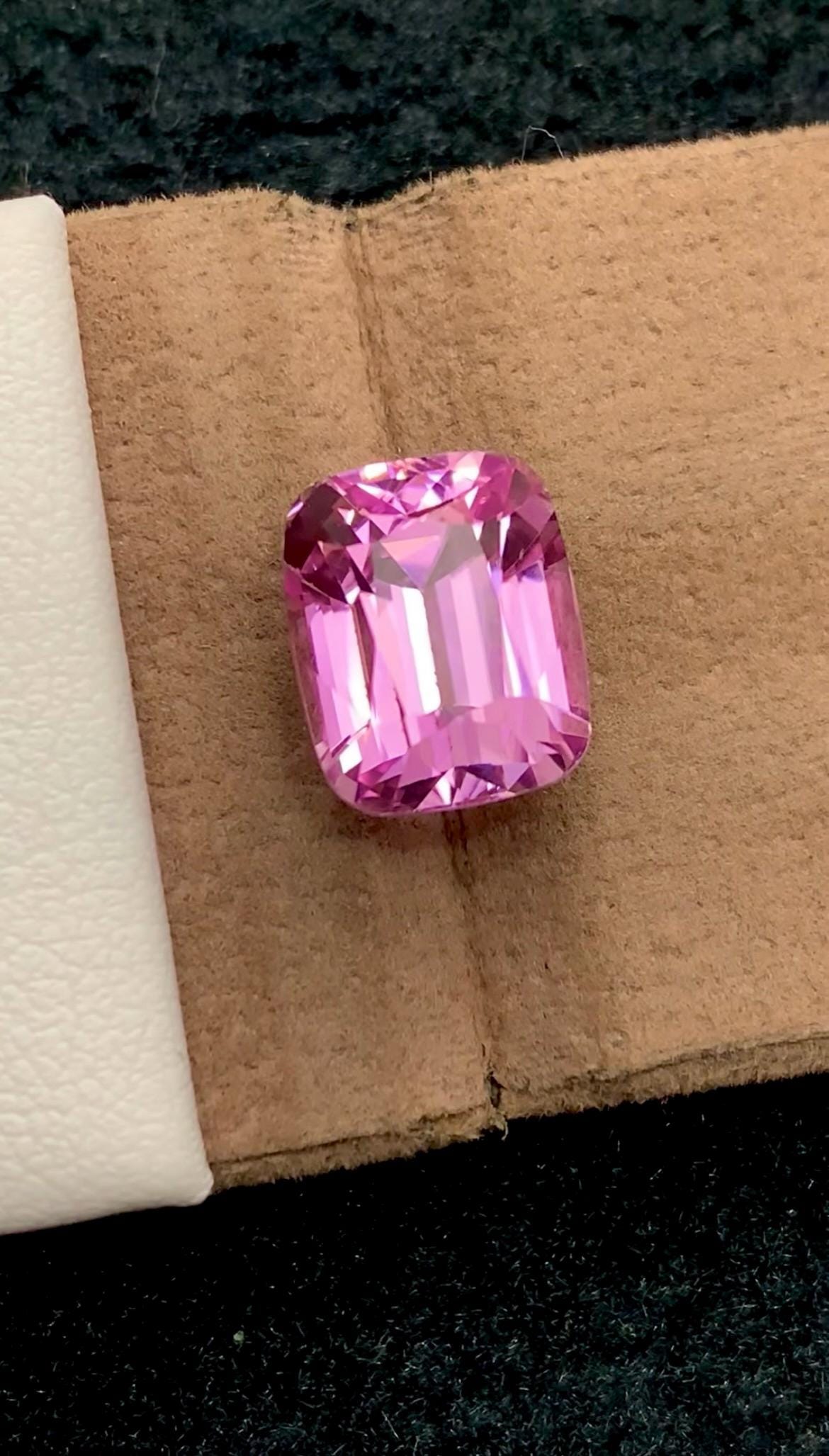 Pink Kunzite 7.70ct Cushion Cut Gem -  Kunzite from Afghanistan