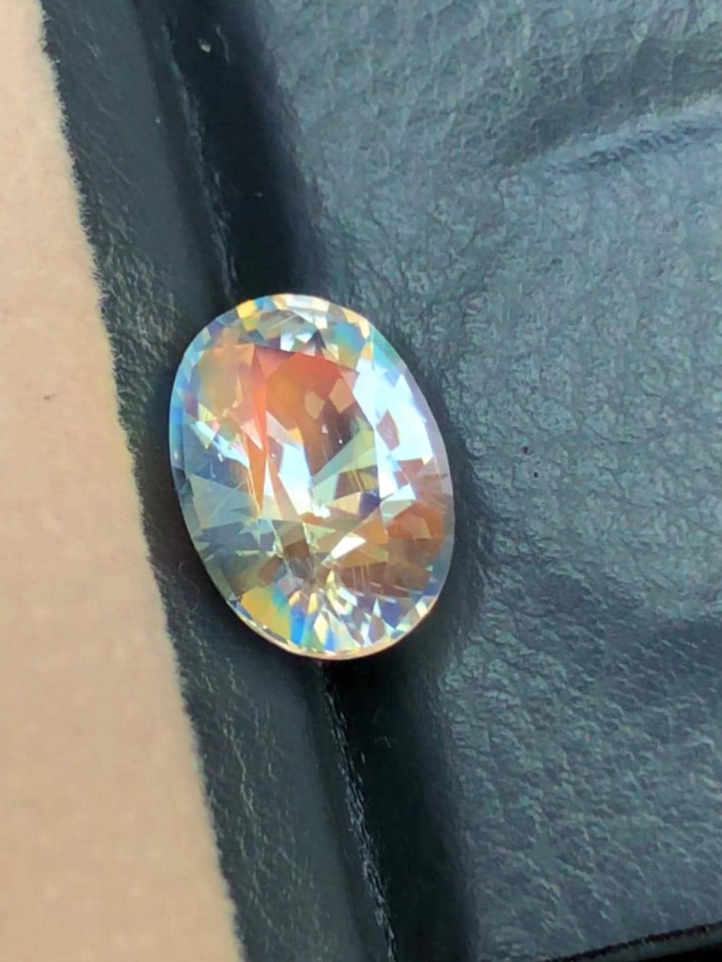 Rainbow Moonstone 3.02ct Oval Faceted Cut – Madagascar