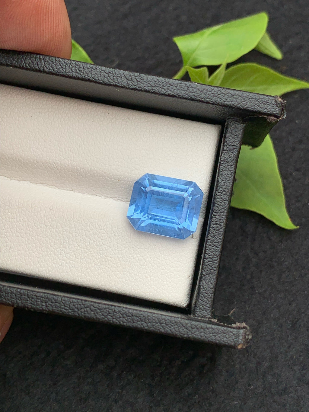 Emerald Cut Aquamarine Gemstone: Deep Sea Color, 5.40 Carats