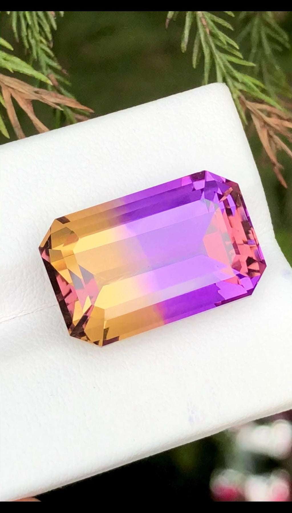 Ametrine 20.30ct Emerald Cut • Bi-Color Gemstone from Bolivia