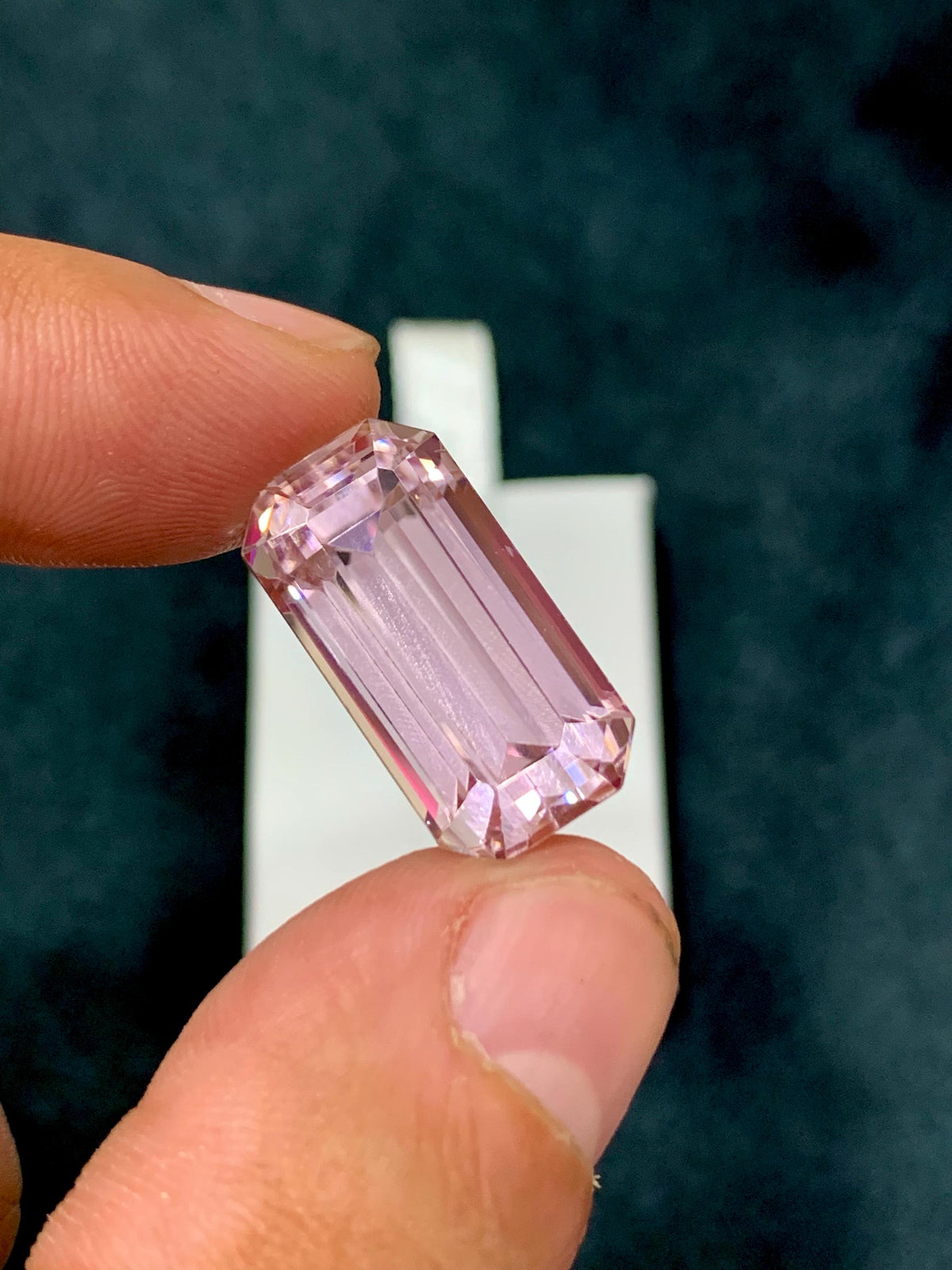 Pink Kunzite 20.85 Carat Octagonal Emerald Cut Gemstone from Afghanistan