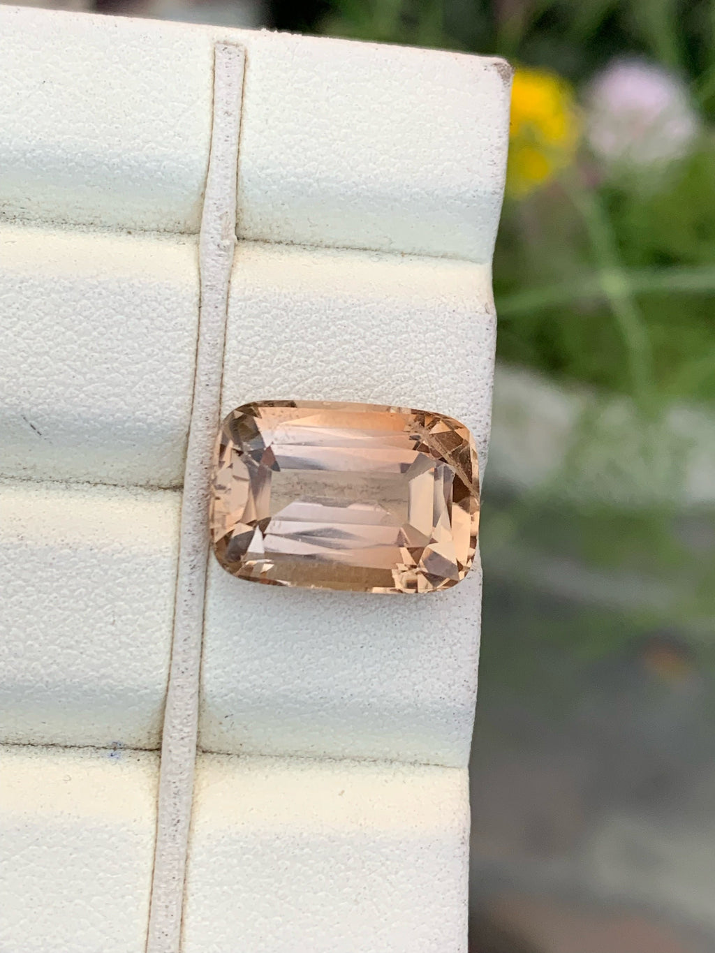 12.45 CT Unheated Imperial Yellow Topaz Loose Gemstone: Flawless Cushion Cut