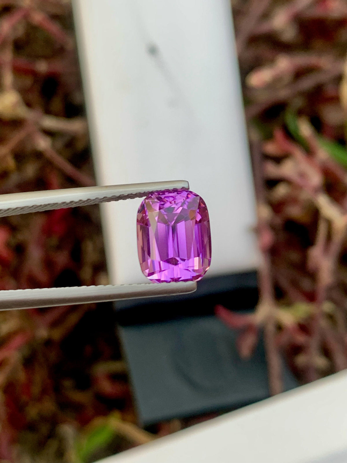 Pink Kunzite Gemstone: 4.95 CT Flawless Cushion Cut Stone