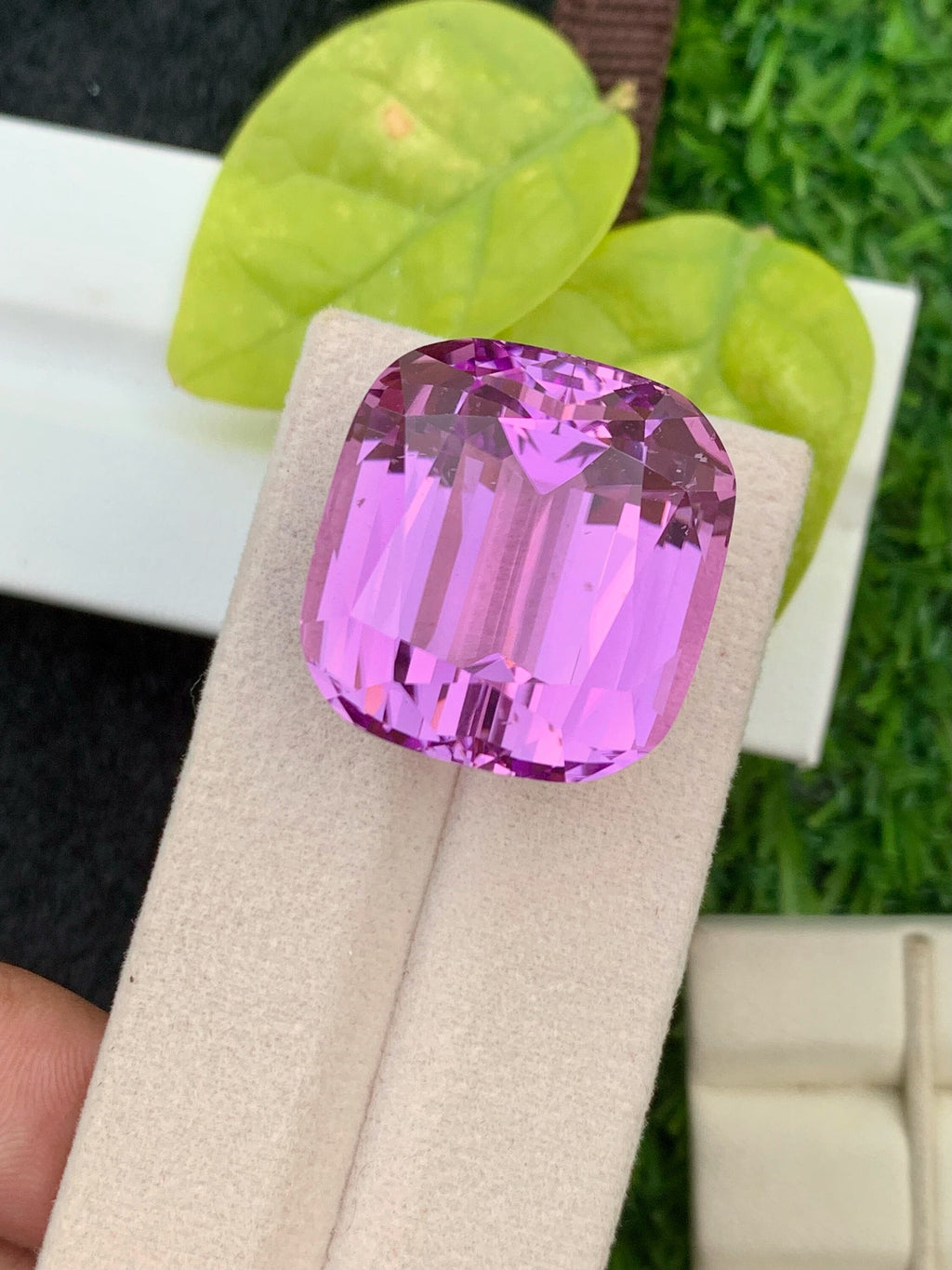 Natural Lilac Kunzite Gemstone: 78.95 CT Flawless Cushion Cut