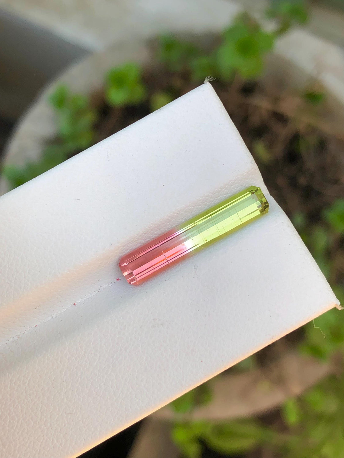 Watermelon Tourmaline Gemstone: Emerald Cut Bi-Color Jewelry Stone, 4.30 CT