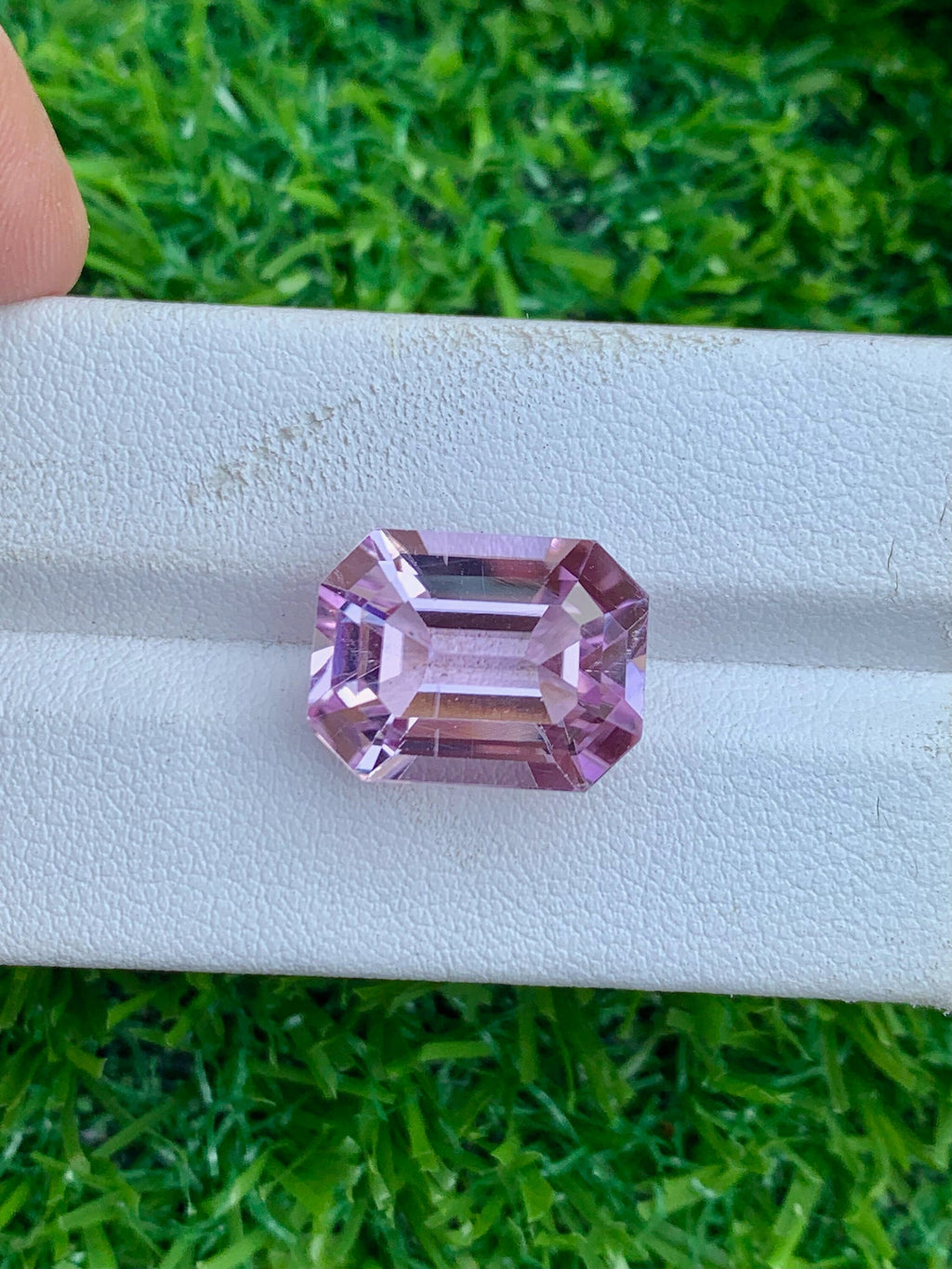 Lavender Pink Kunzite Gemstone: Emerald Cut, 15.05 CT Loose Stone