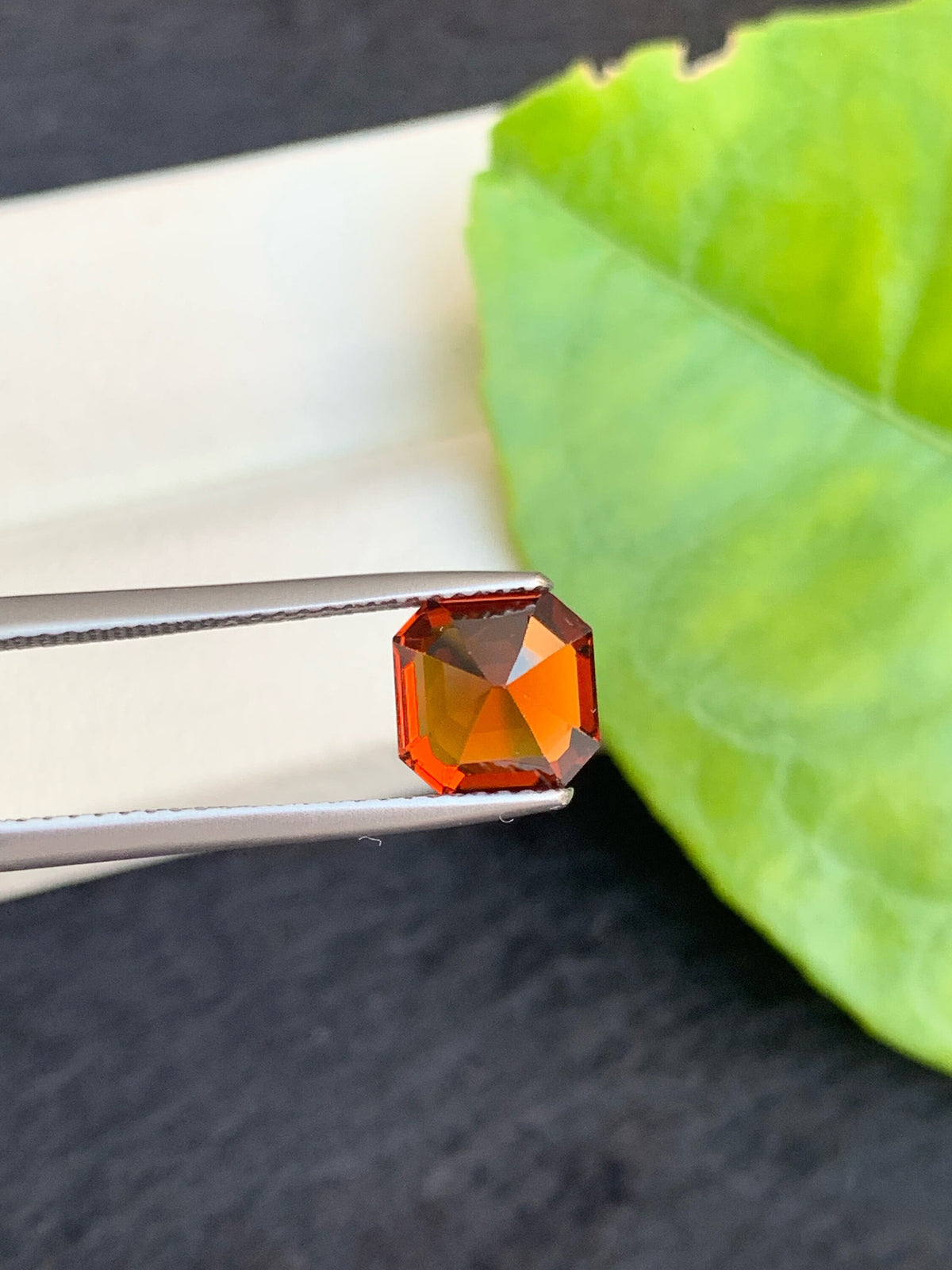 Mandarine Garnet Gemstone: 2.10 CT Asscher Cut Fanta Color