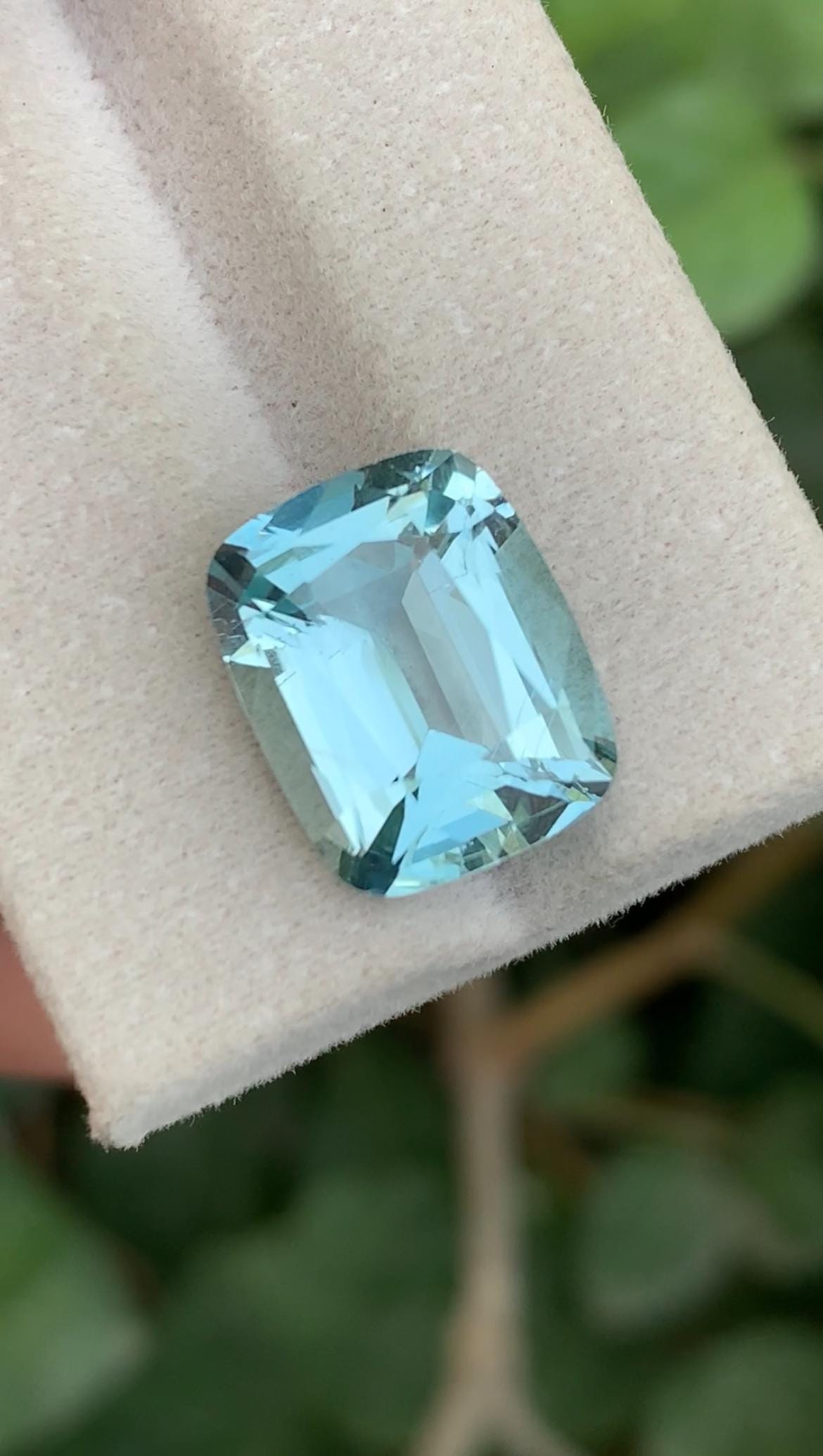 Natural Aquamarine 8.05ct Cushion Cut Gemstone from Skardu Pakistan Gemstones
