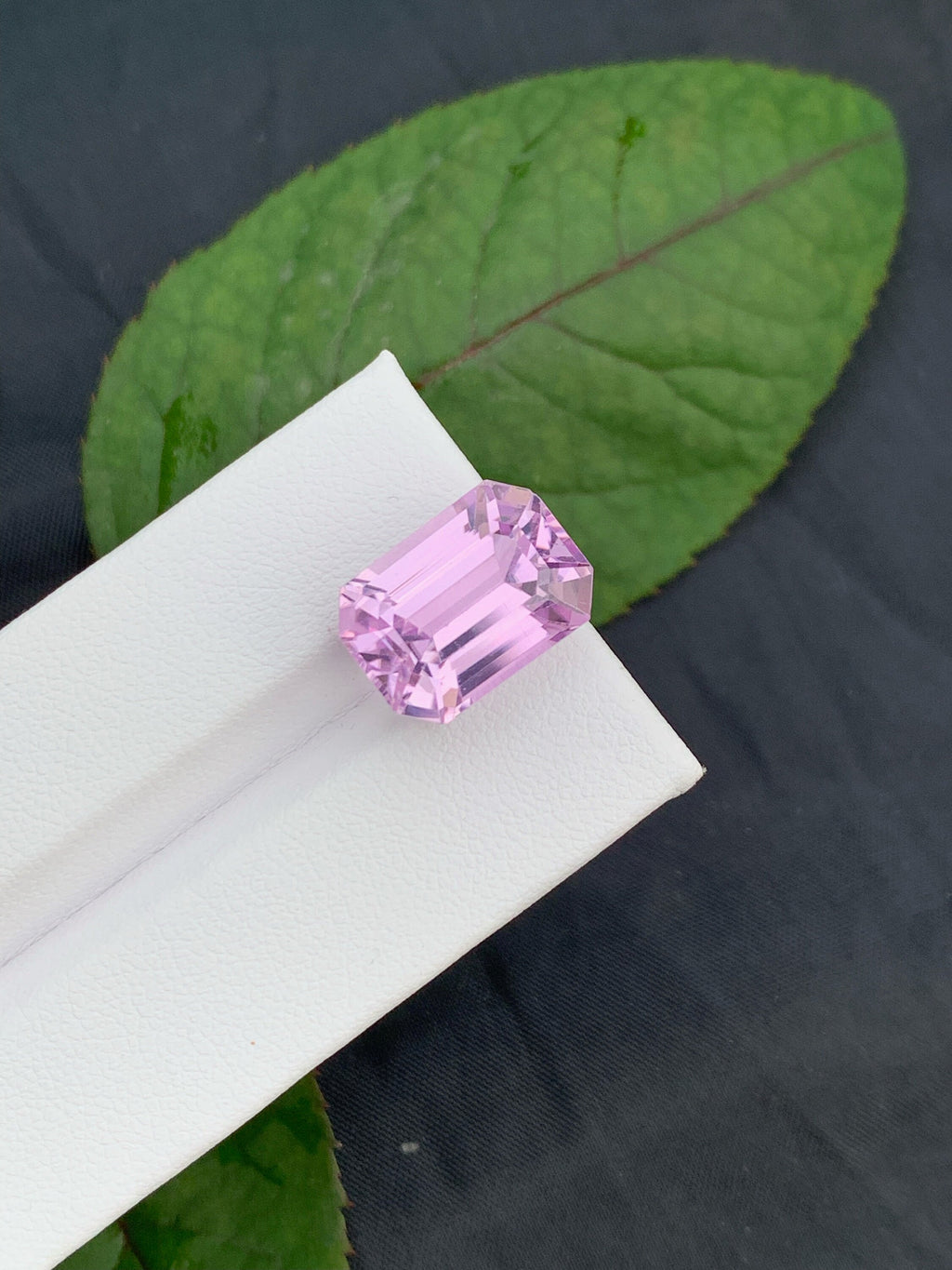 14 CT Pink Kunzite Gemstone: Emerald Cut Loose Stone