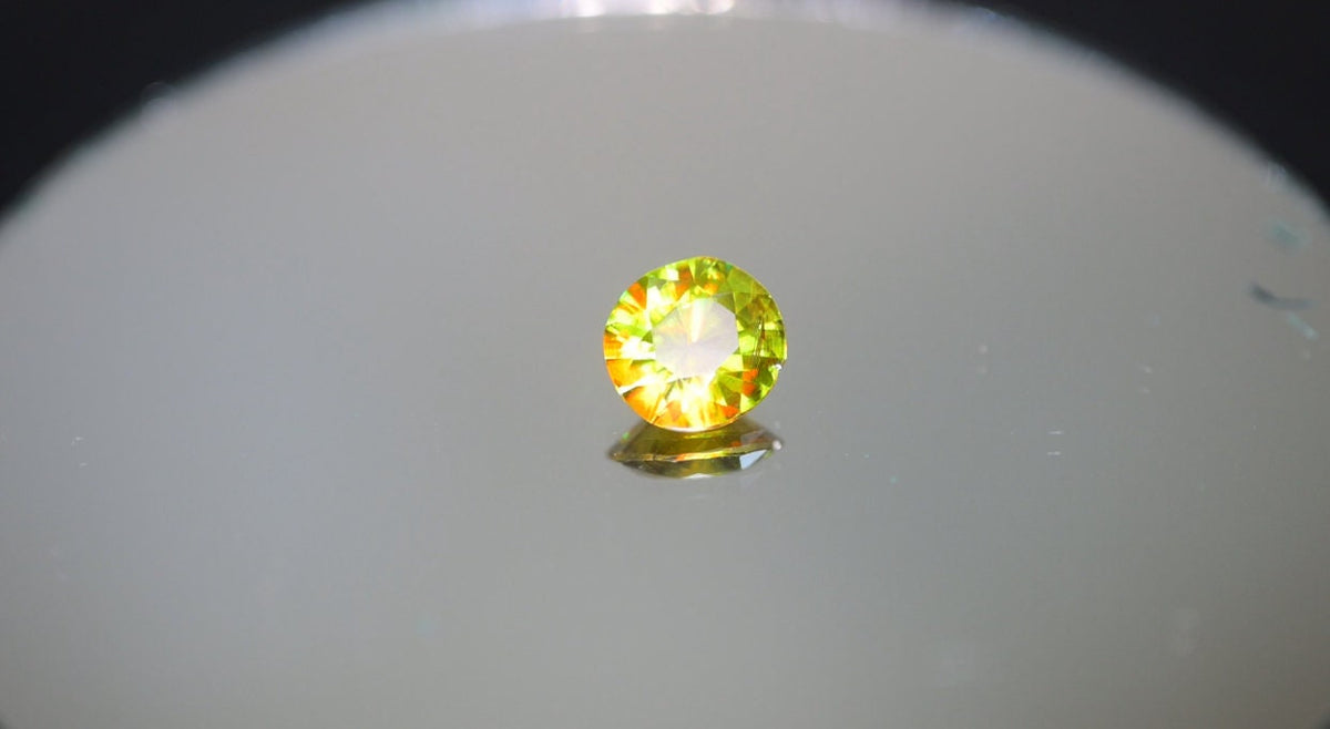 1.35 Carat Natural Chrome Sphene Gemstone: Nugget Green Sparkle