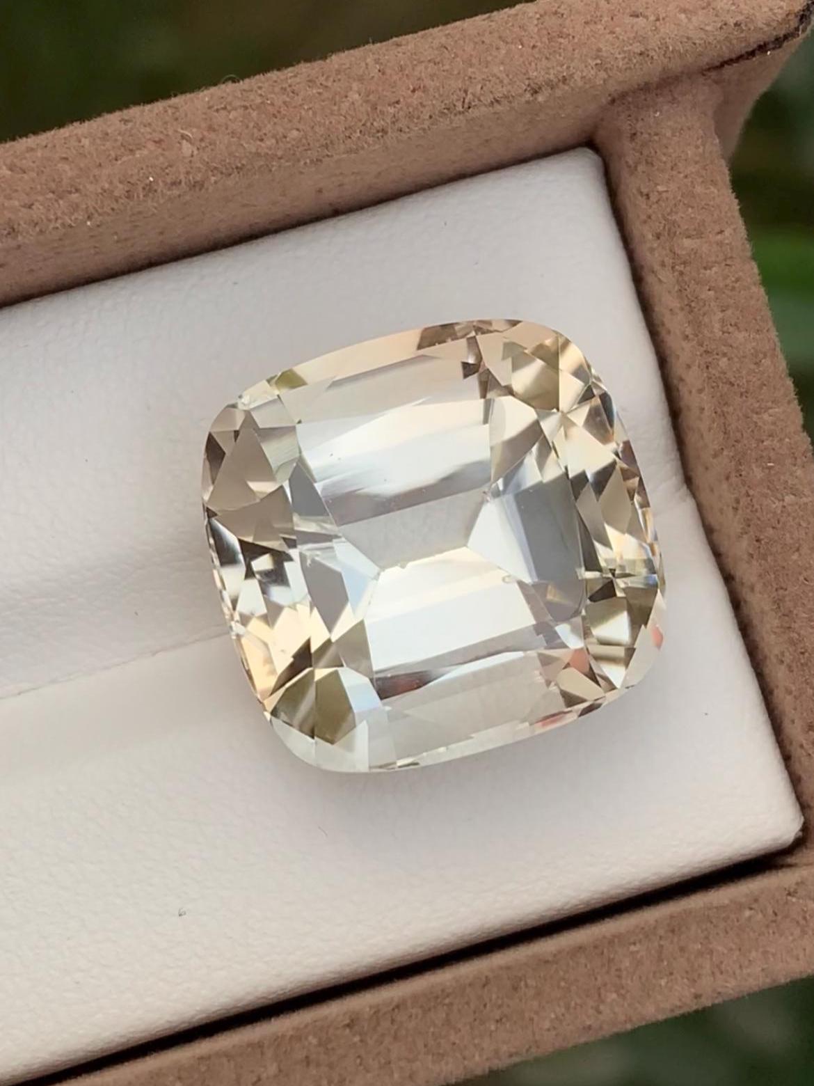 Golden Topaz 33.96ct Cushion Cut – Skardu Pakistan