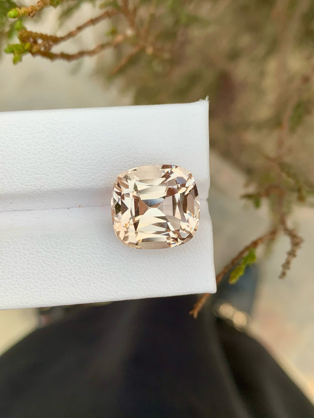 Unheated Imperial Topaz Gemstone: 17.25 CT Natural Yellow Cushion Cut Stone