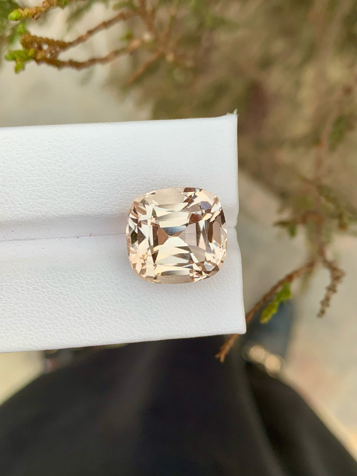 Unheated Imperial Topaz Gemstone: 17.25 CT Natural Yellow Cushion Cut Stone