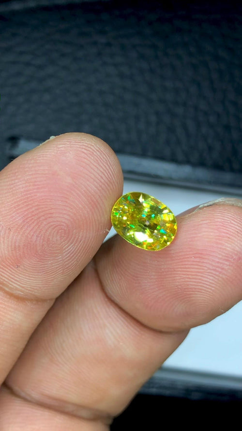 1.70 CT Oval Cut Sphene Gemstone: Natural Titanite from Himalayan Range